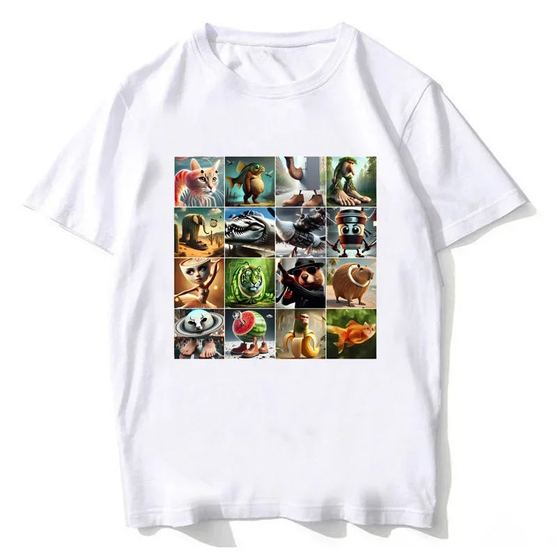 Italien Brainrot T-Shirt (alle figurerne)