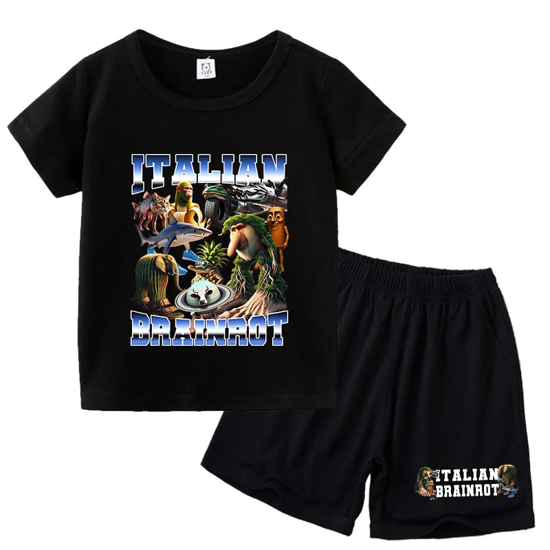 Italien brianrot shorts og t-shirts