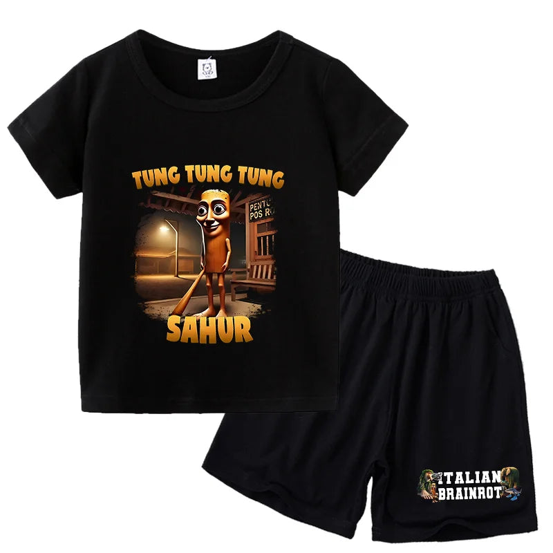 Italien brianrot shorts og t-shirts