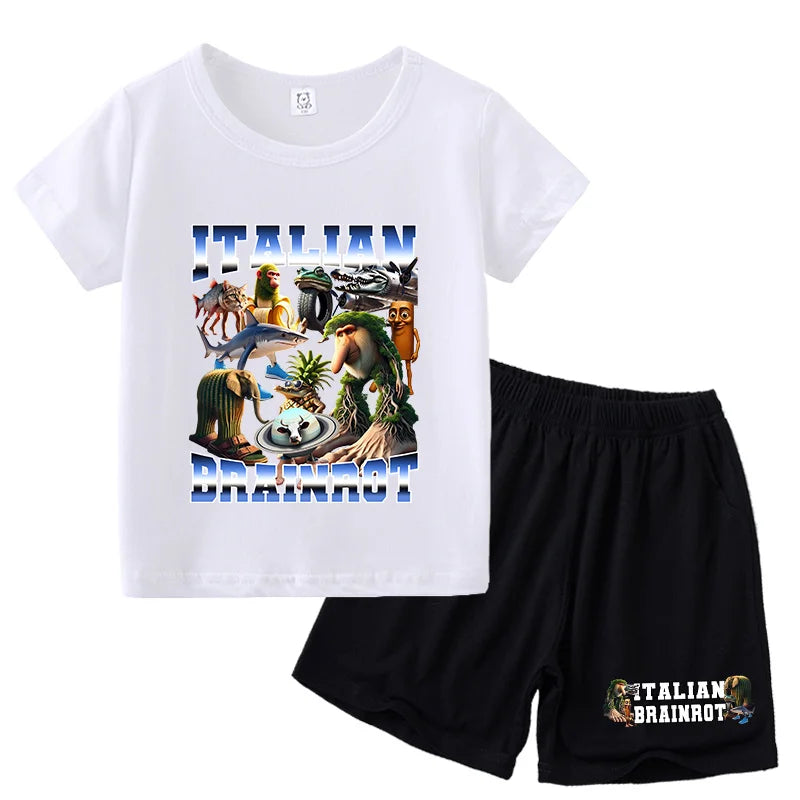 Italien brianrot shorts og t-shirts