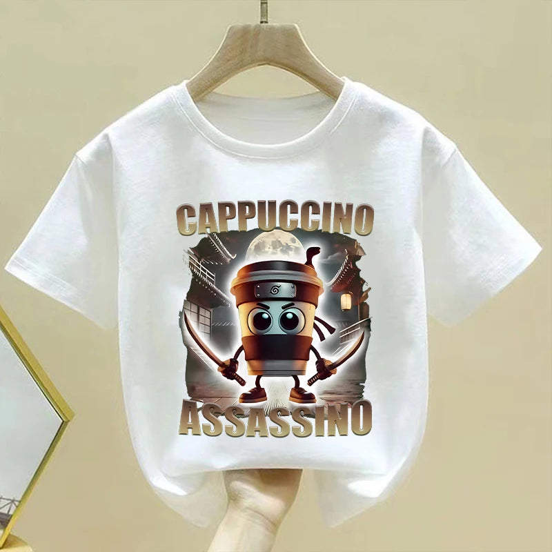 Brainrot T-shirt Børn – Sjovt Meme Print