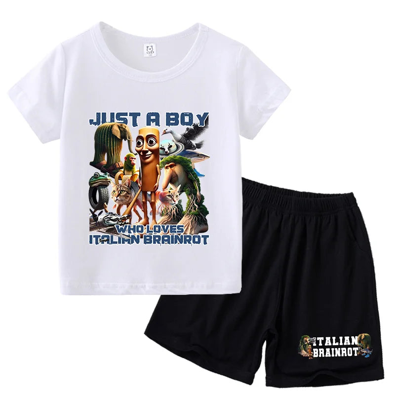 Italien brianrot shorts og t-shirts