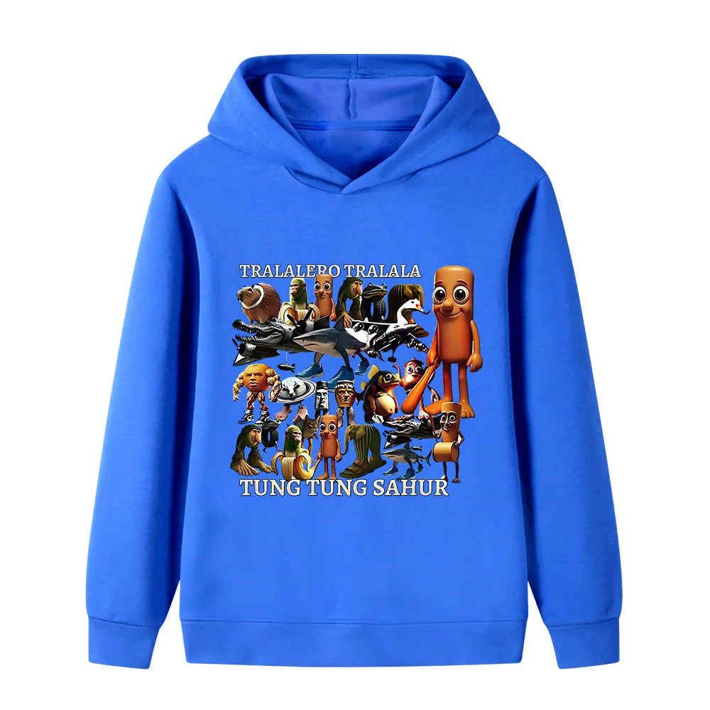 Italian Brainrot Børne-Hoodie – Sjov & Varm