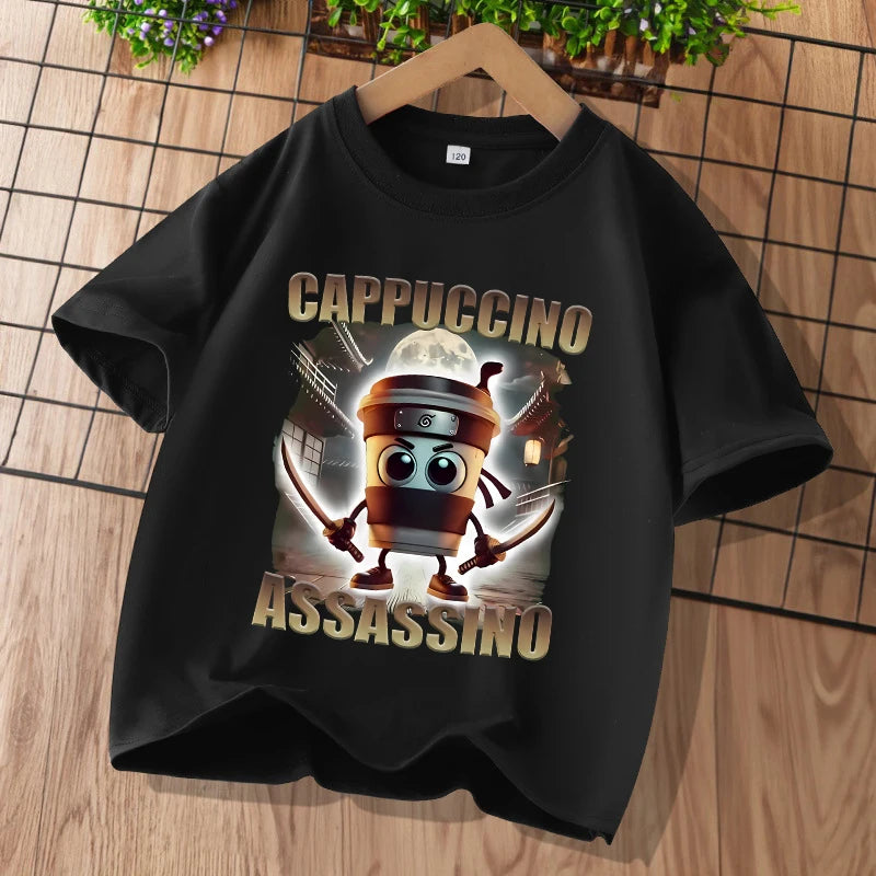 Brainrot T-shirt Børn – Sjovt Meme Print