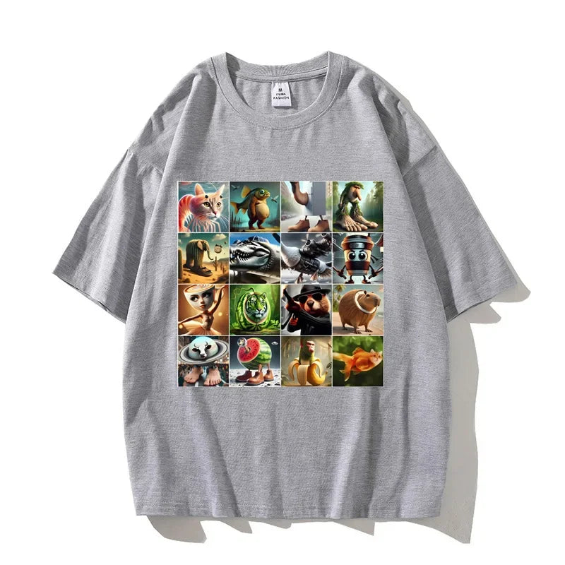 Italien Brainrot T-Shirt (alle figurerne)