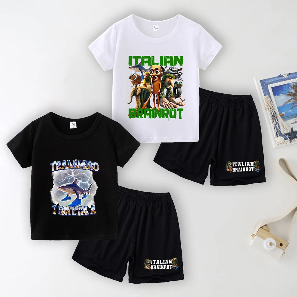 Italien brianrot shorts og t-shirts