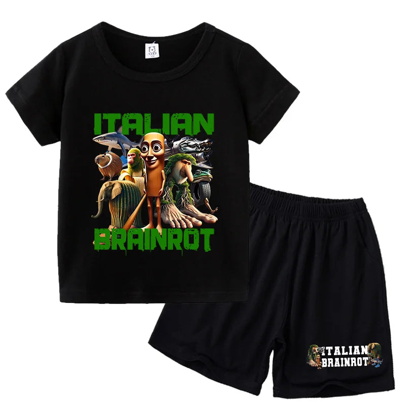 Italien brianrot shorts og t-shirts