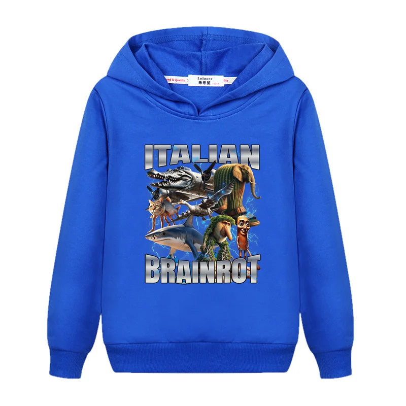 Italian Brainrot Børne-Hoodie