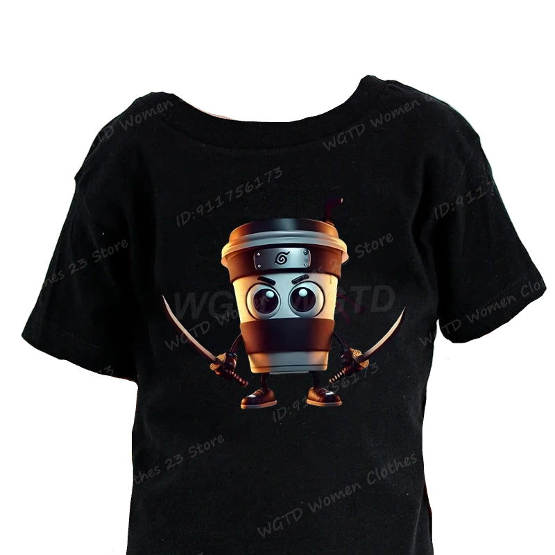 Cappuccino Assassino sort Børne-T-shirt