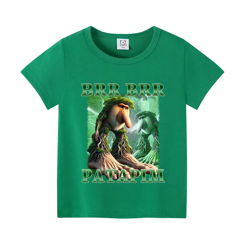 Italian Brainrot Grøn Børne-T-shirt