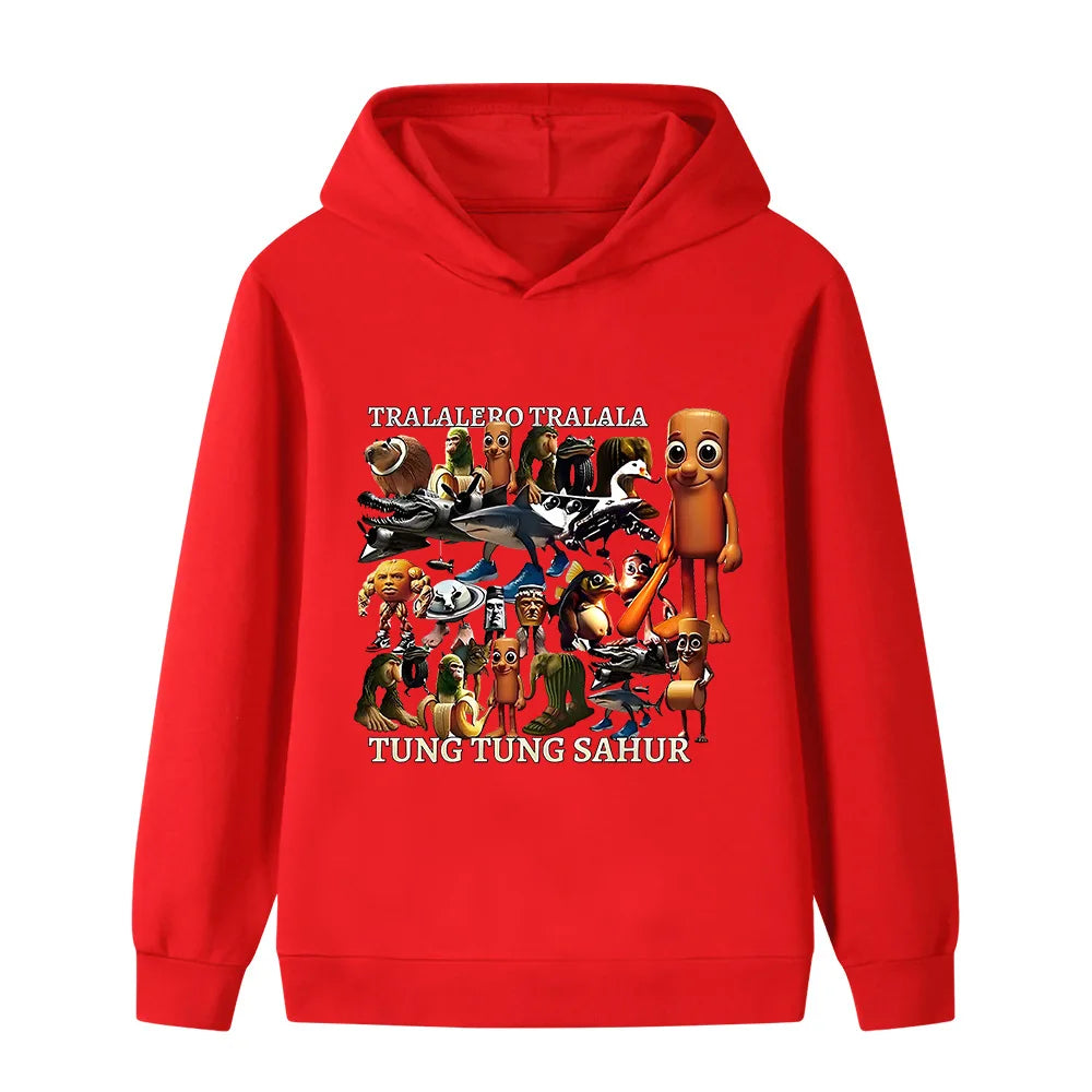 Italian Brainrot Børne-Hoodie – Sjov & Varm